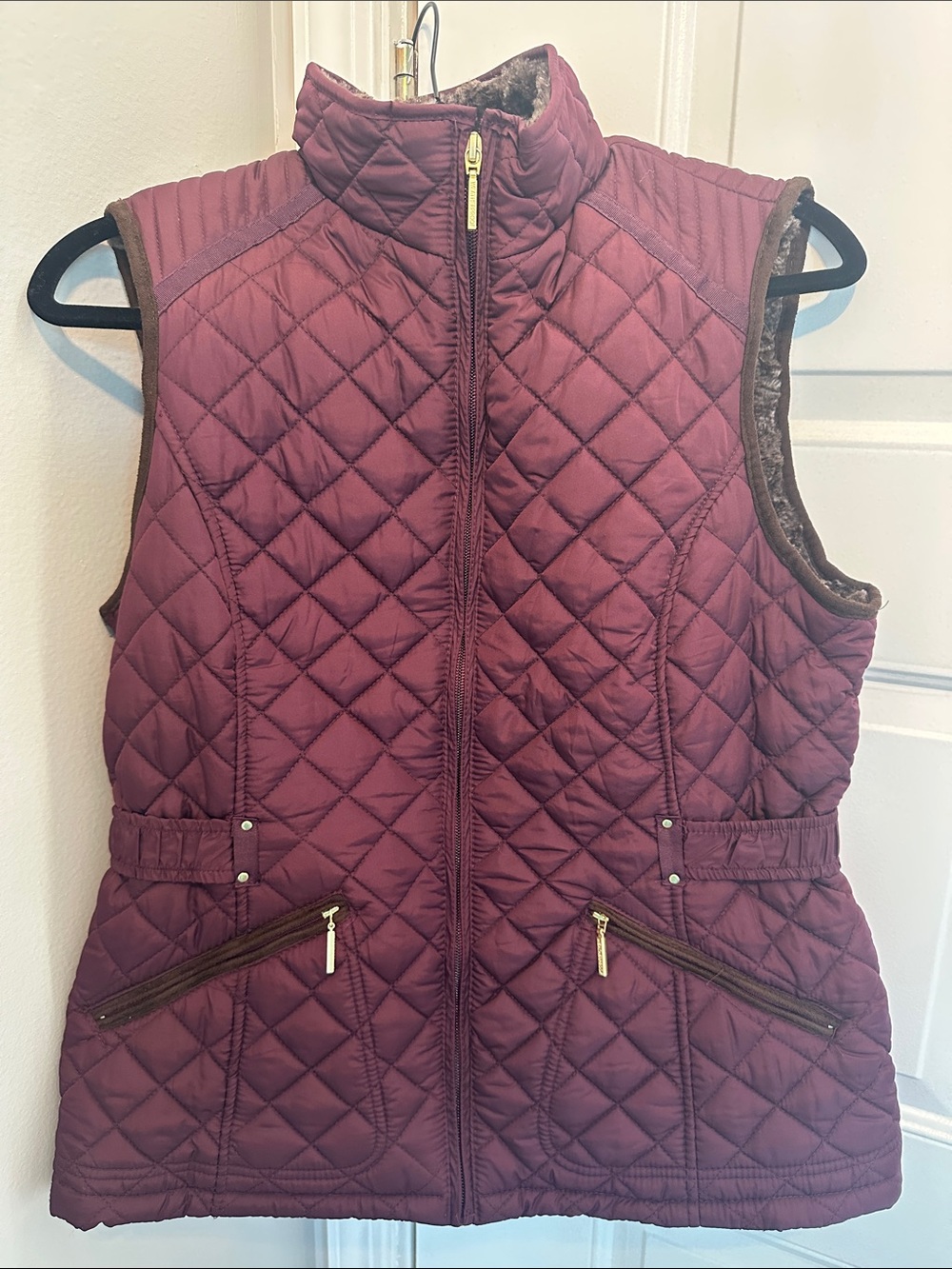 Weatherproof Quilted Burgundy Sleeveless Vest